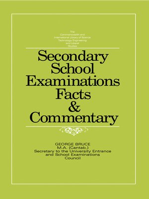 cover image of Secondary School Examinations